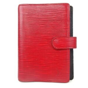 Louis Vuitton Red Epi Leather Passport Cover Agenda